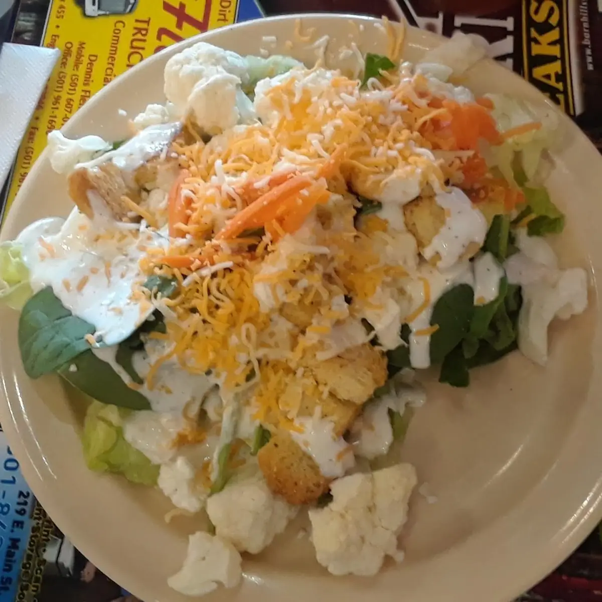 Salad Bar Salad with Ranch Dressing