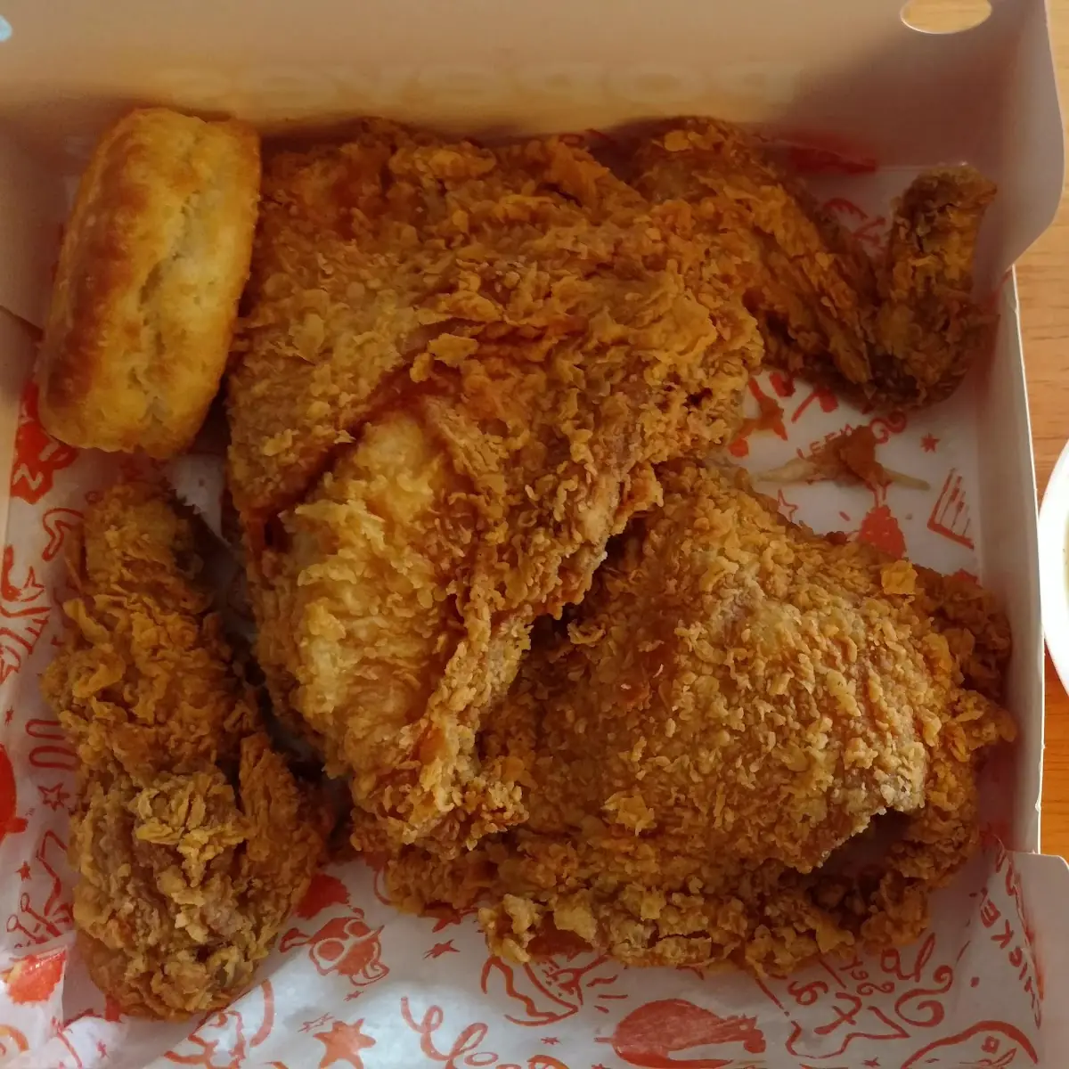 4 Piece Spicy Chicken Dinner Green Beans