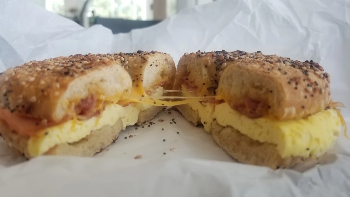 Bacon Egg and Cheese on an Everything Bagel