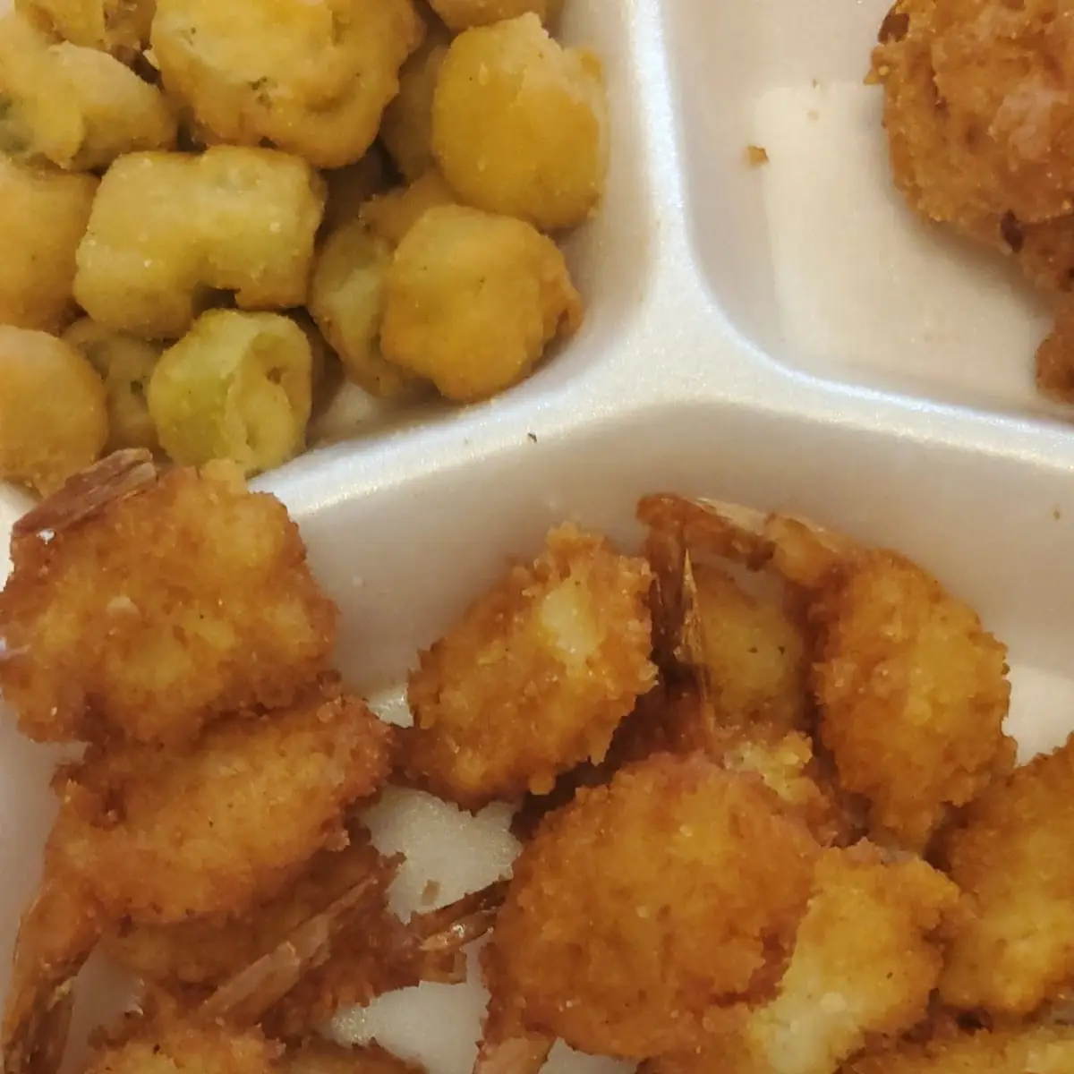 Fried Shrimp and Fried Okra