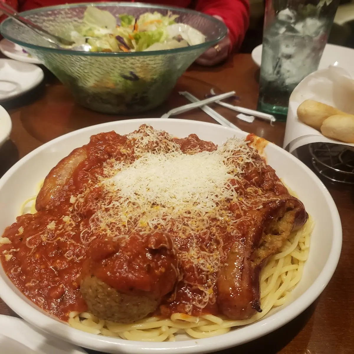 Eggplant Parmigiana with Spaghetti