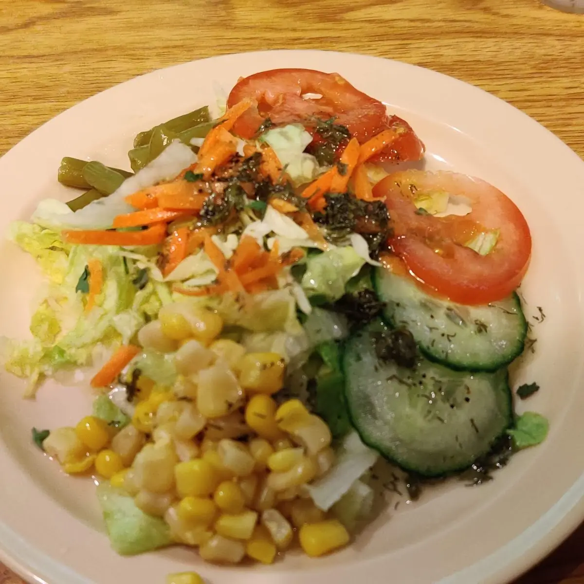 Side Salad with Dill Salad Dressing