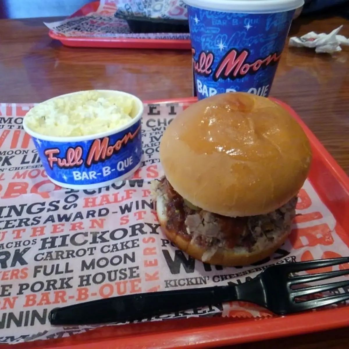 Pulled Pork Sandwich and Tater Salad