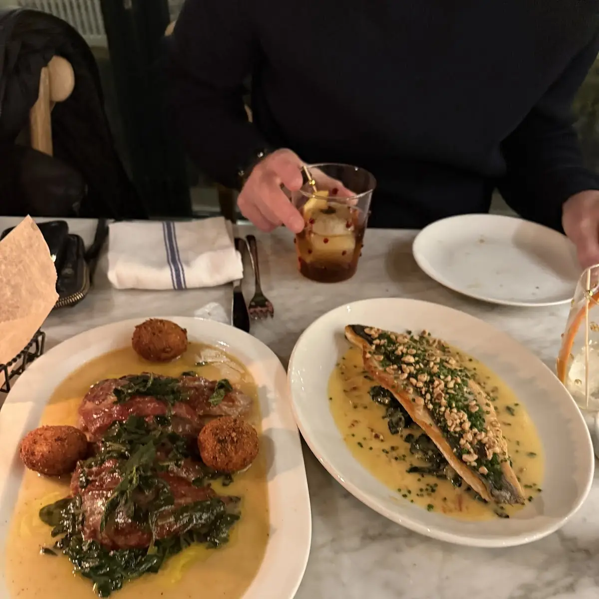 Veal Marsala Branzino