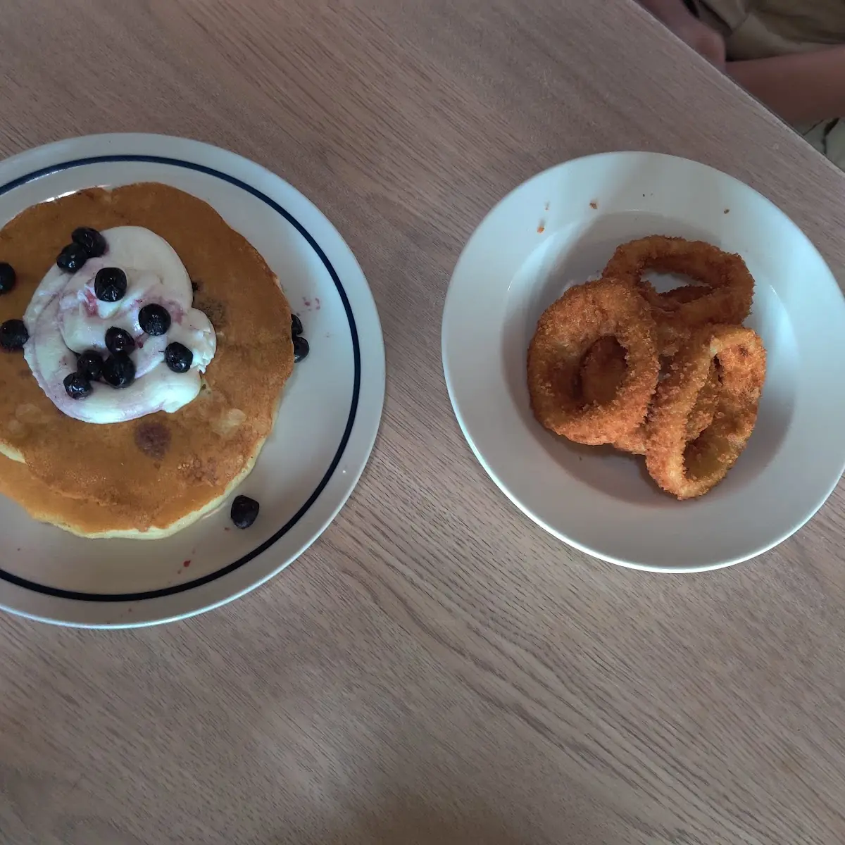Buttermilk Pancakes and Ring Onions