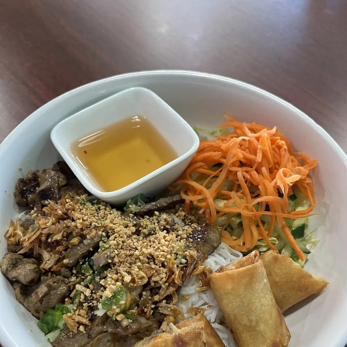 Bun Cha Gio Thit Nuong Vermicelli with Shredded