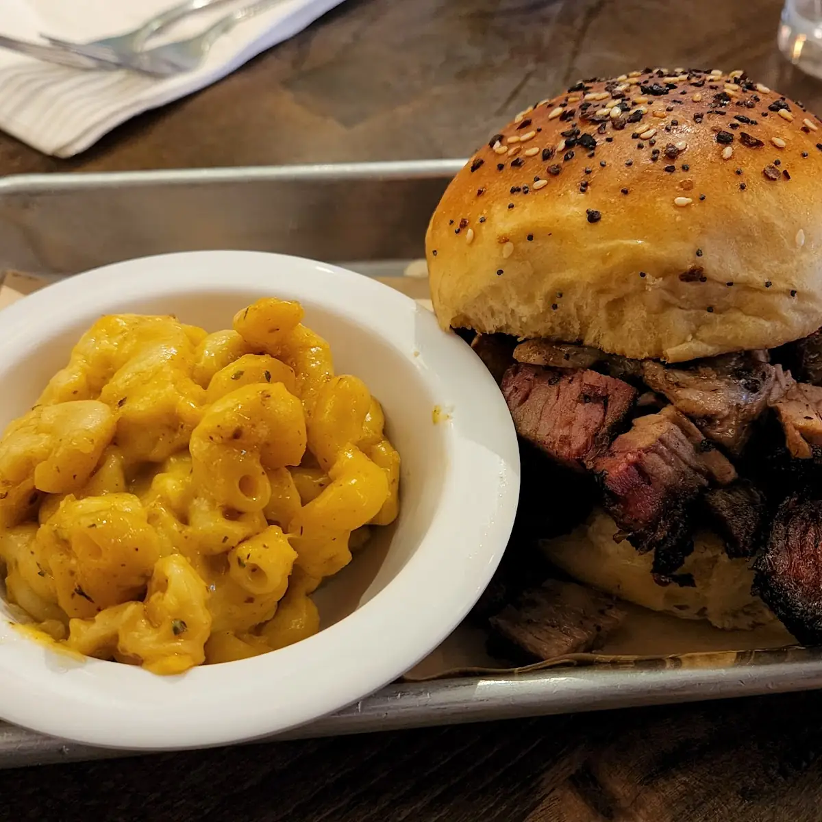 Chopped Brisket Sandwich