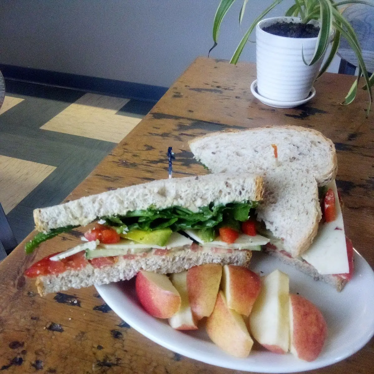 Vegetable Hummus Sandwich