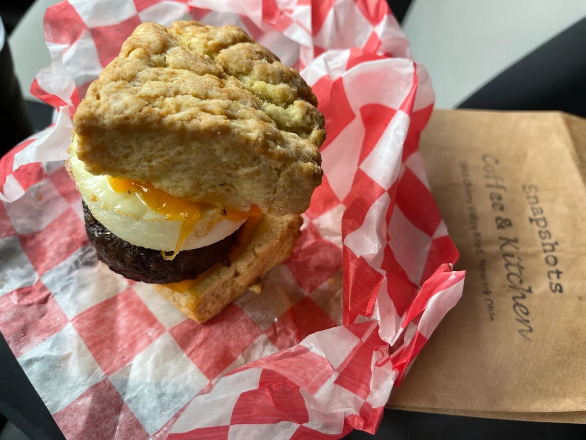 Sausage Egg Biscuit Sandwich