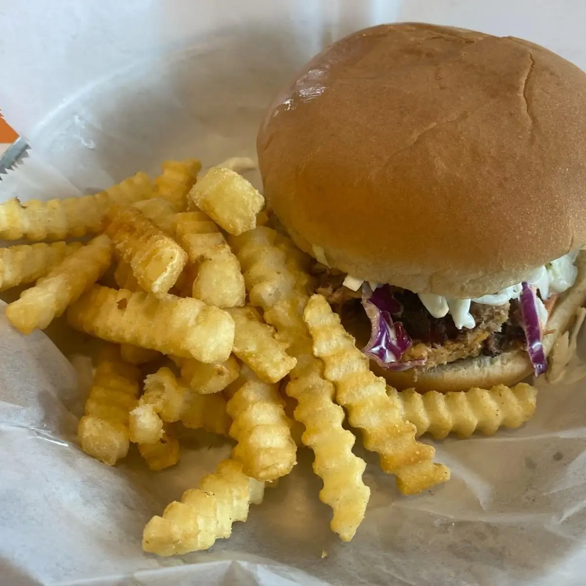 Pulled Pork Sandwich with Fries