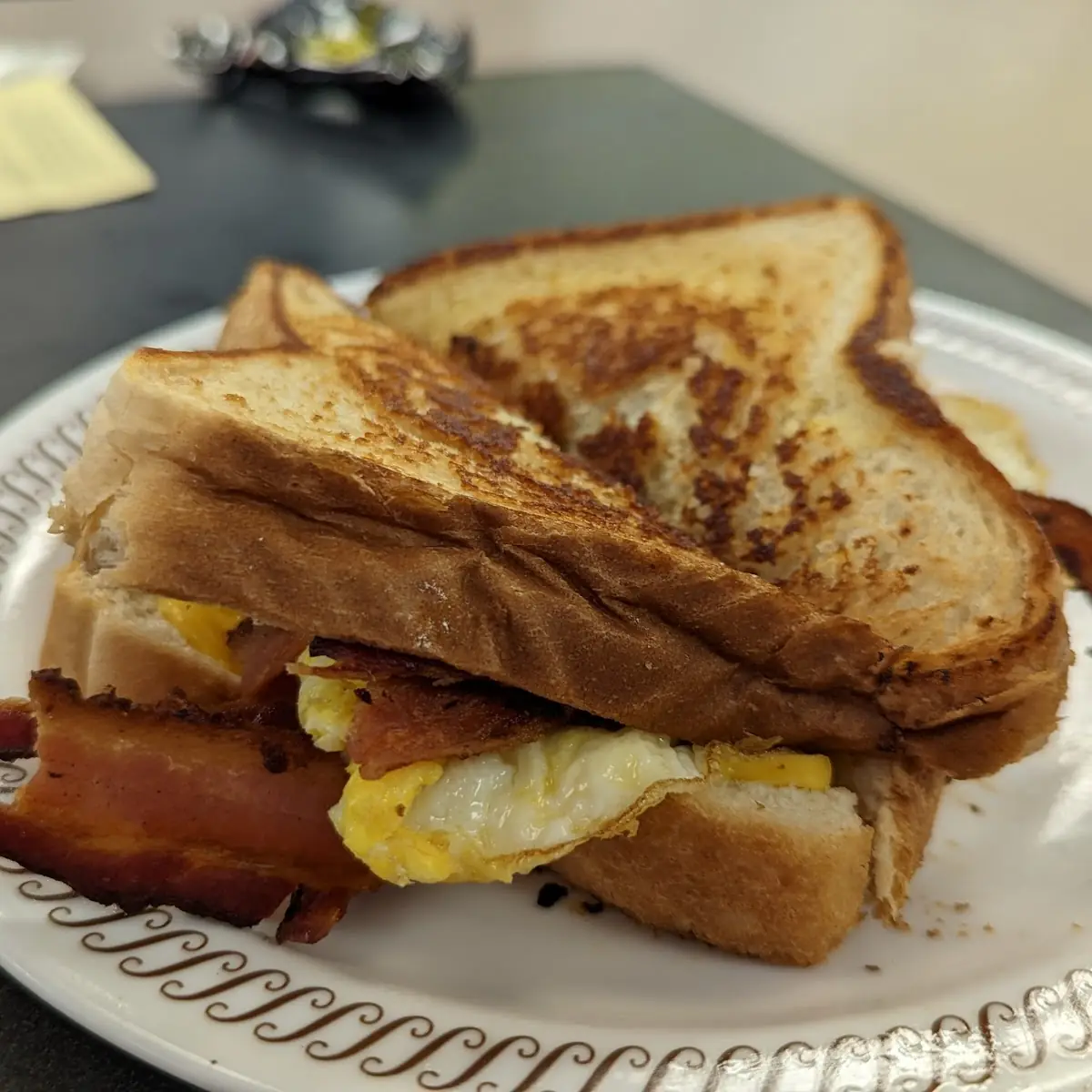 Bacon Egg and Cheese Sandwich on Texas Toast