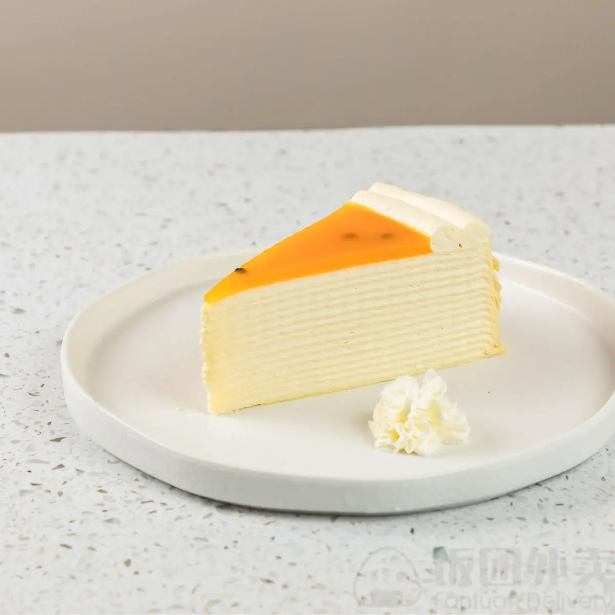 Peach Oolong Crepe Layer Cake