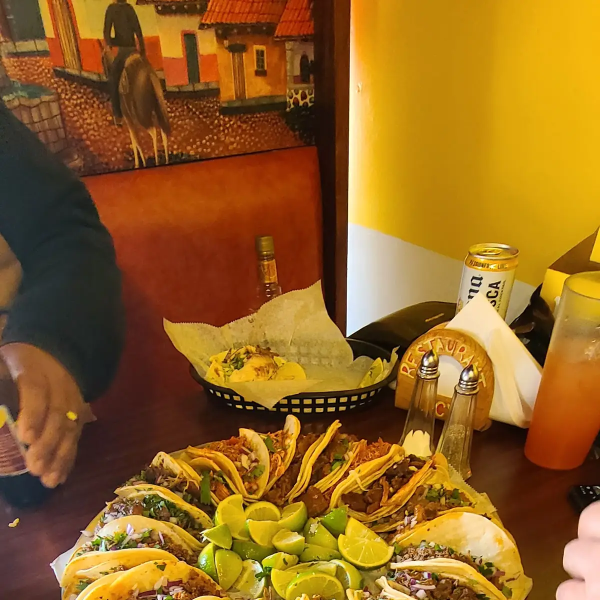 Mixed Taco Platter Chicken Tostada