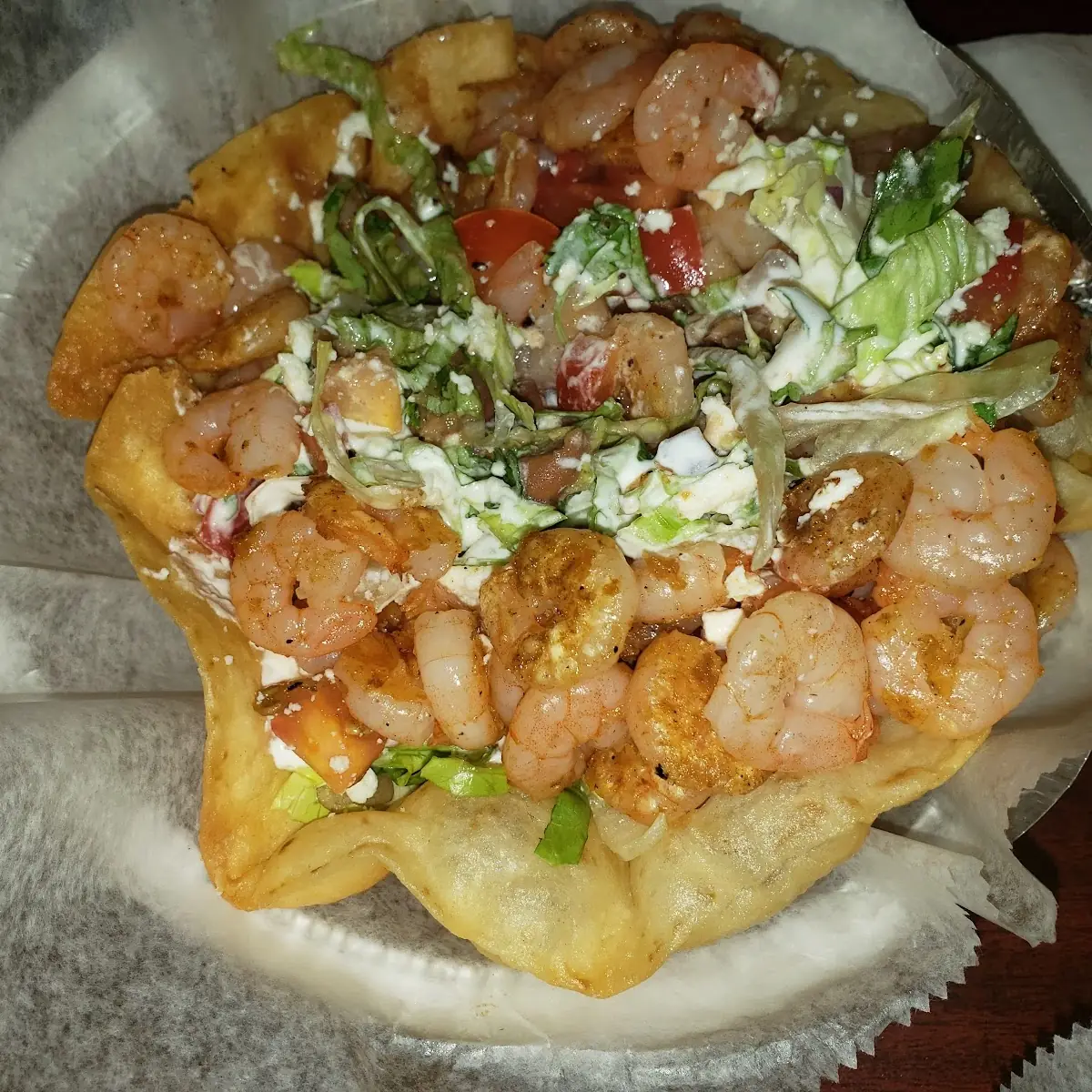 Shrimp Tacos Salad