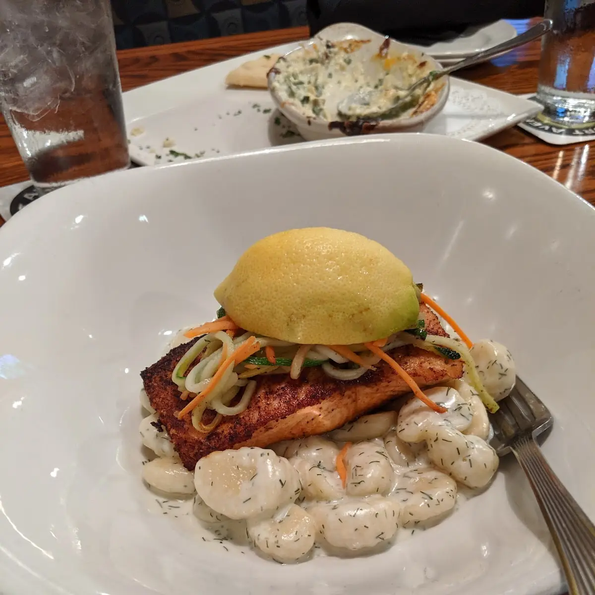 Grilled Salmon Gnocchi