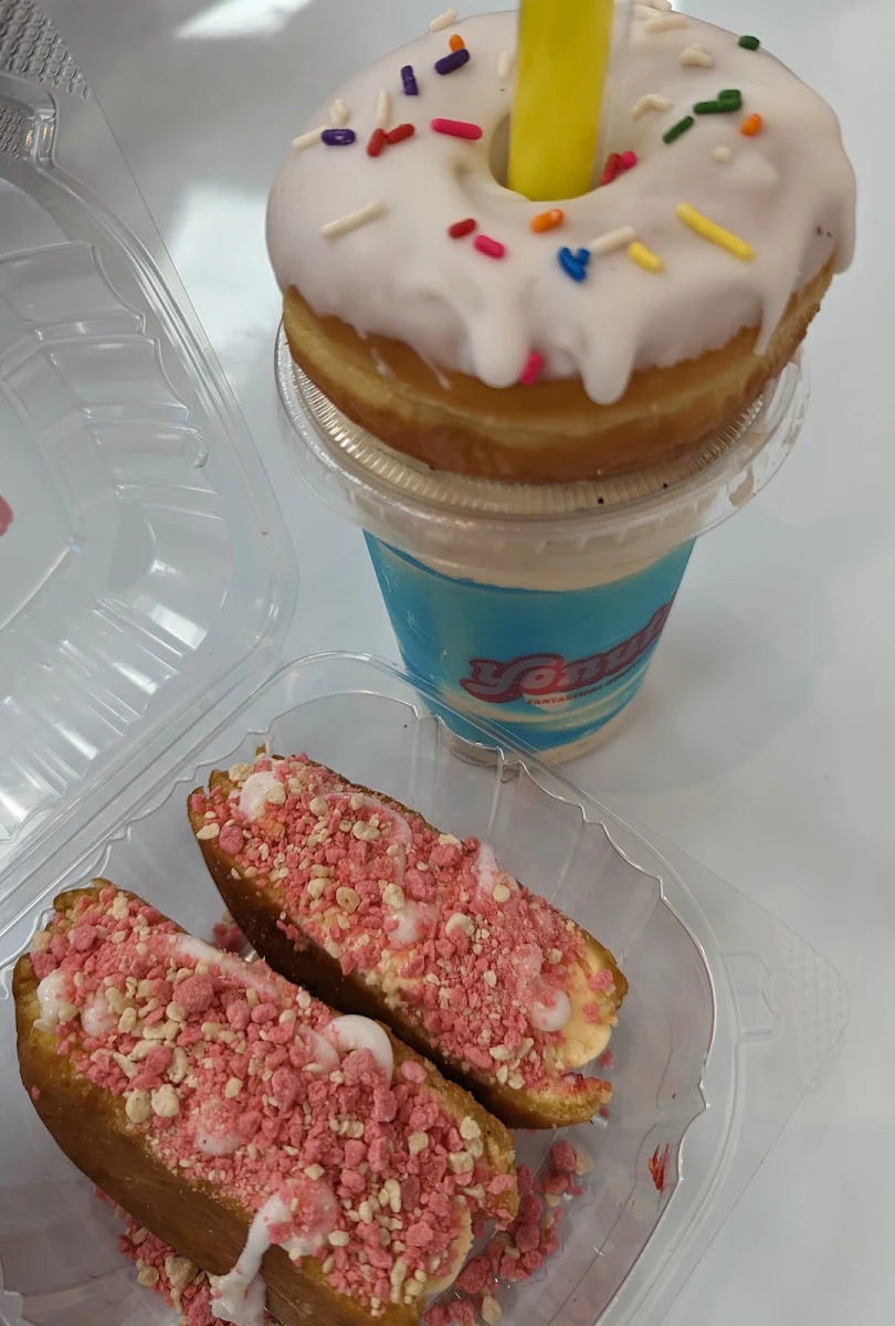 Birthday Cake Smashed Donut
