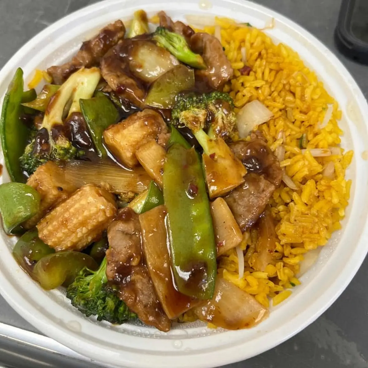 SA Cha Beef Combo Plate