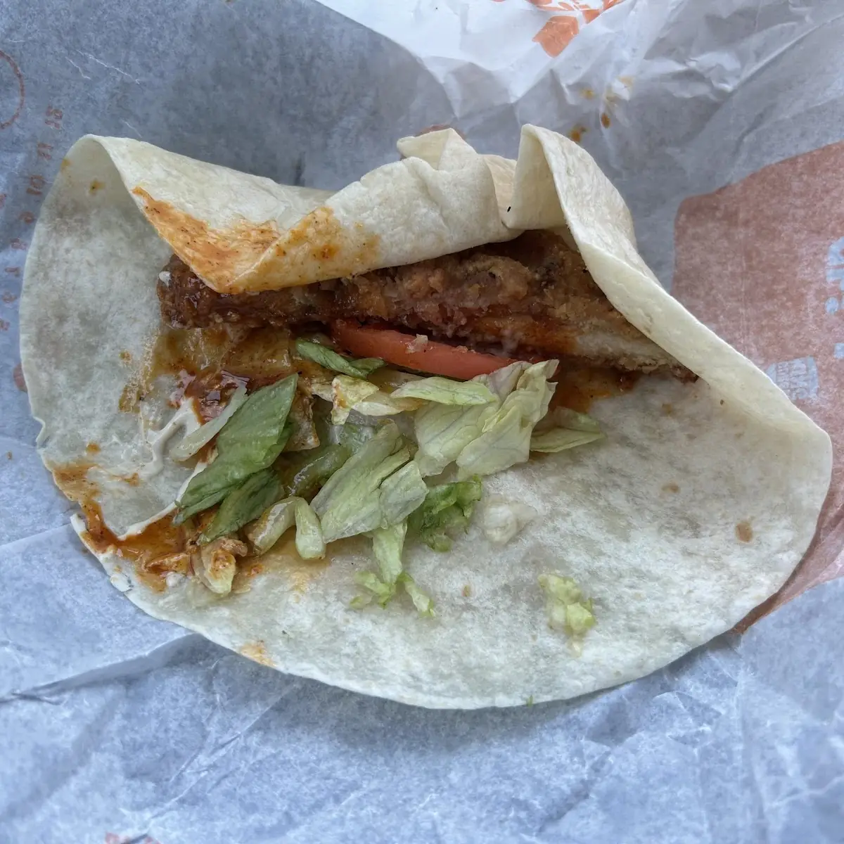 Fiery Chicken Wrap