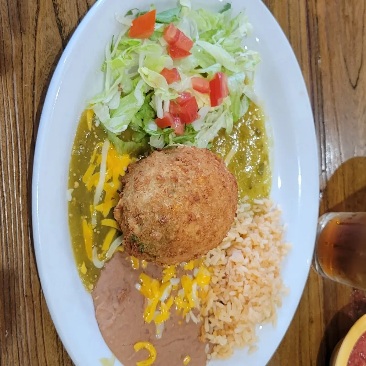 Crispy Taco w Rice & Beans