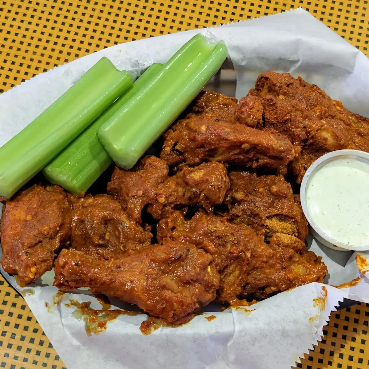 Chicken Wings with Celery and Ranch