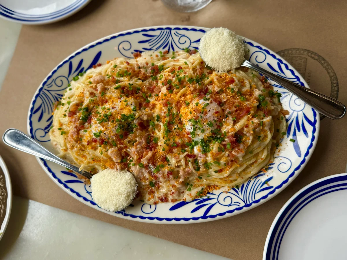 Spaghetti Carbonara, Scaddabush Italian Kitchen & Bar Don Mills