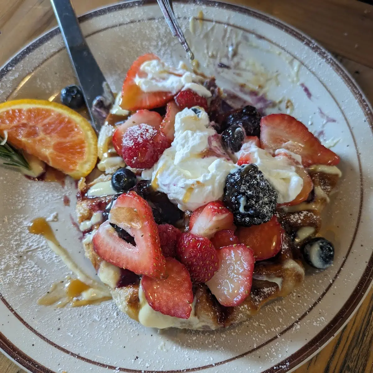 Berries and Cream Croffle