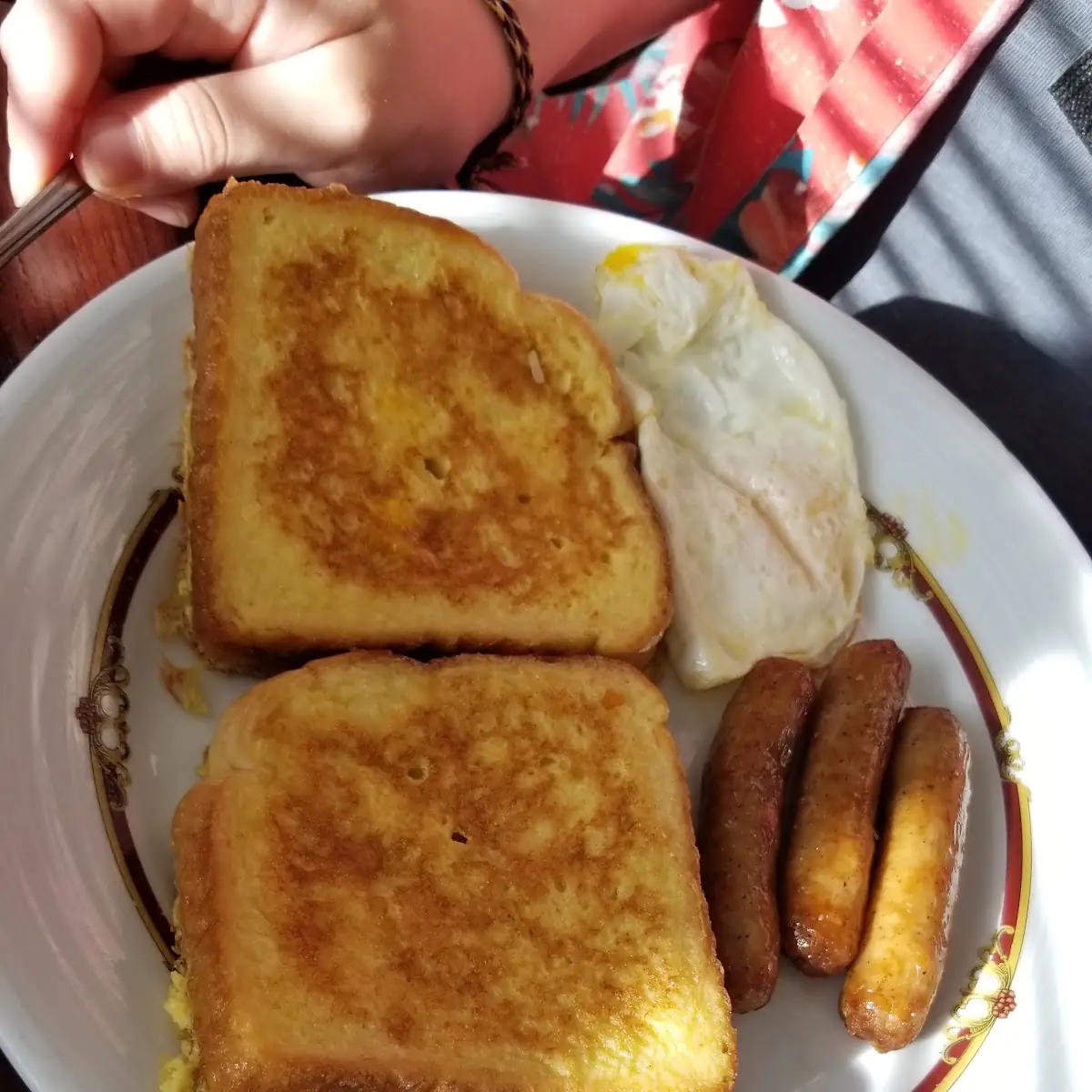 French Toast and 2 Eggs