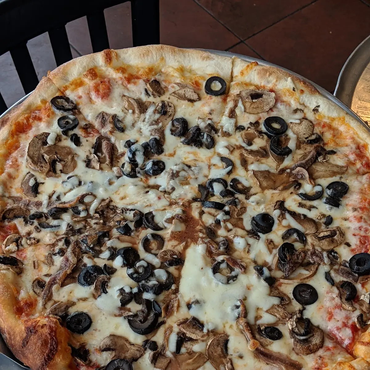 Olive and Mushroom Pizza