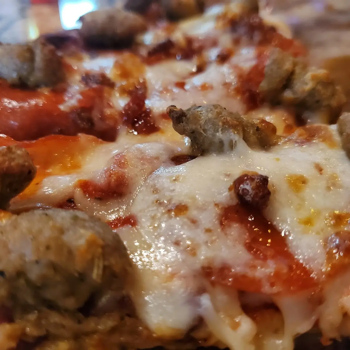 Pepperoni Bacon Sausage Pizza