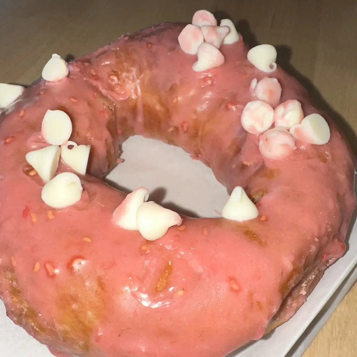 White Chocolate Raspberry Donut