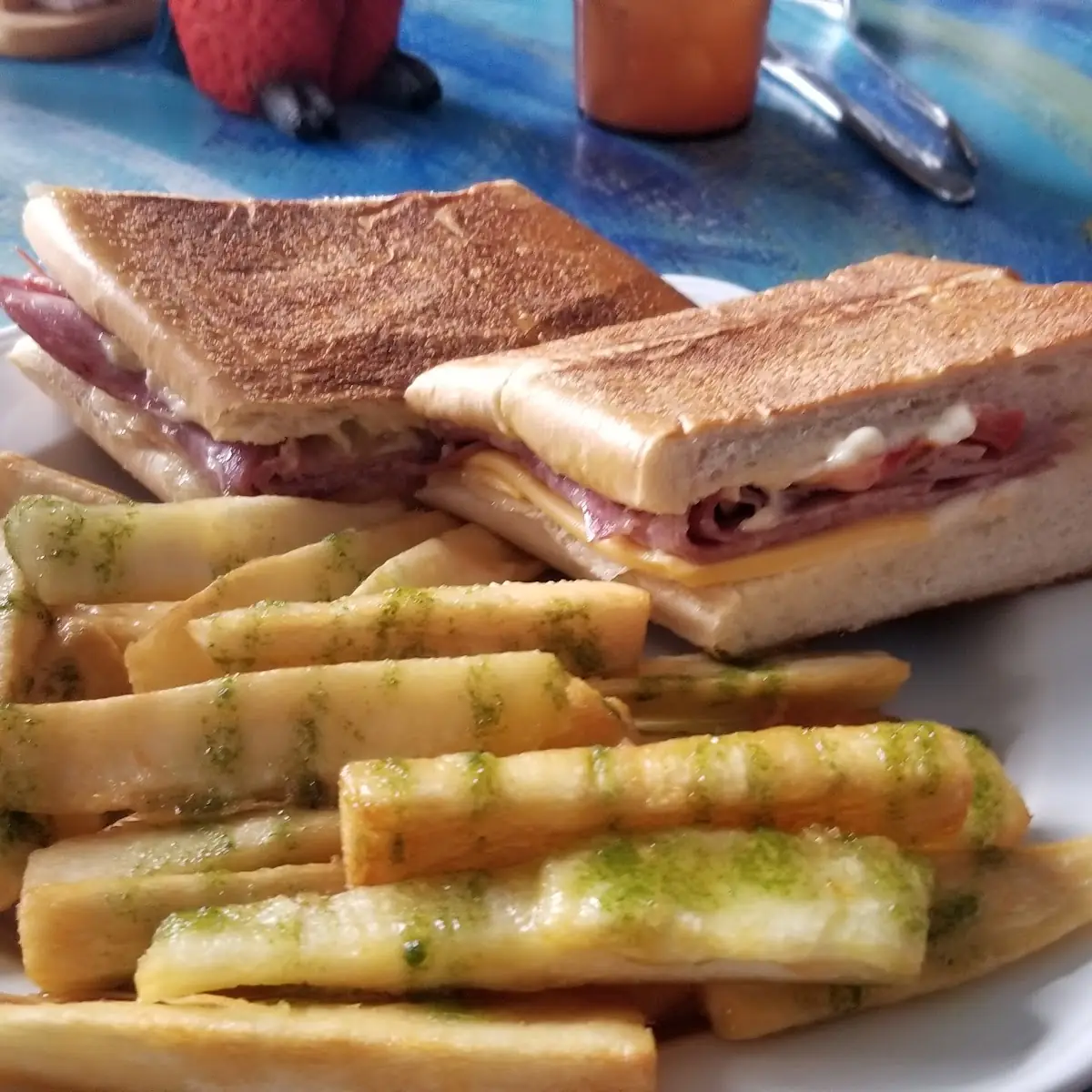 Cubano Sandwich with Yuca Fries