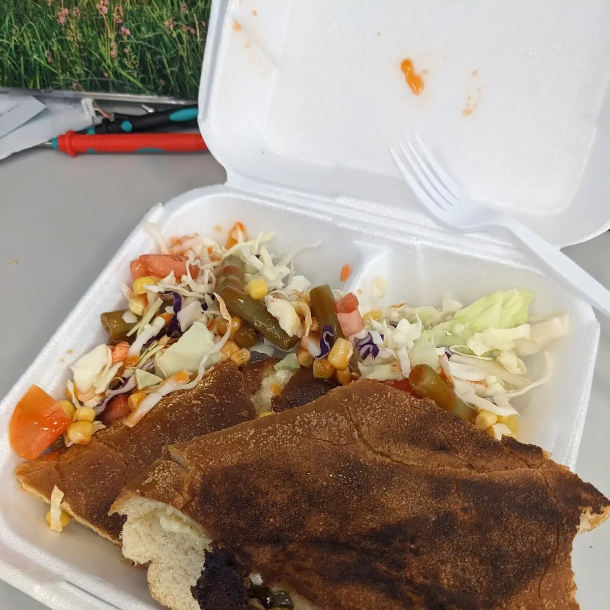 Torta Cubaba with Salad