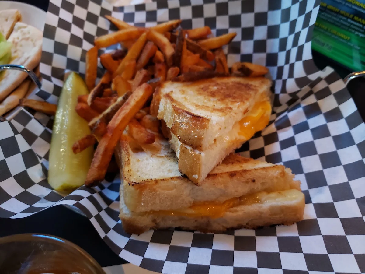 Three Cheese Grilled Cheese Sandwich