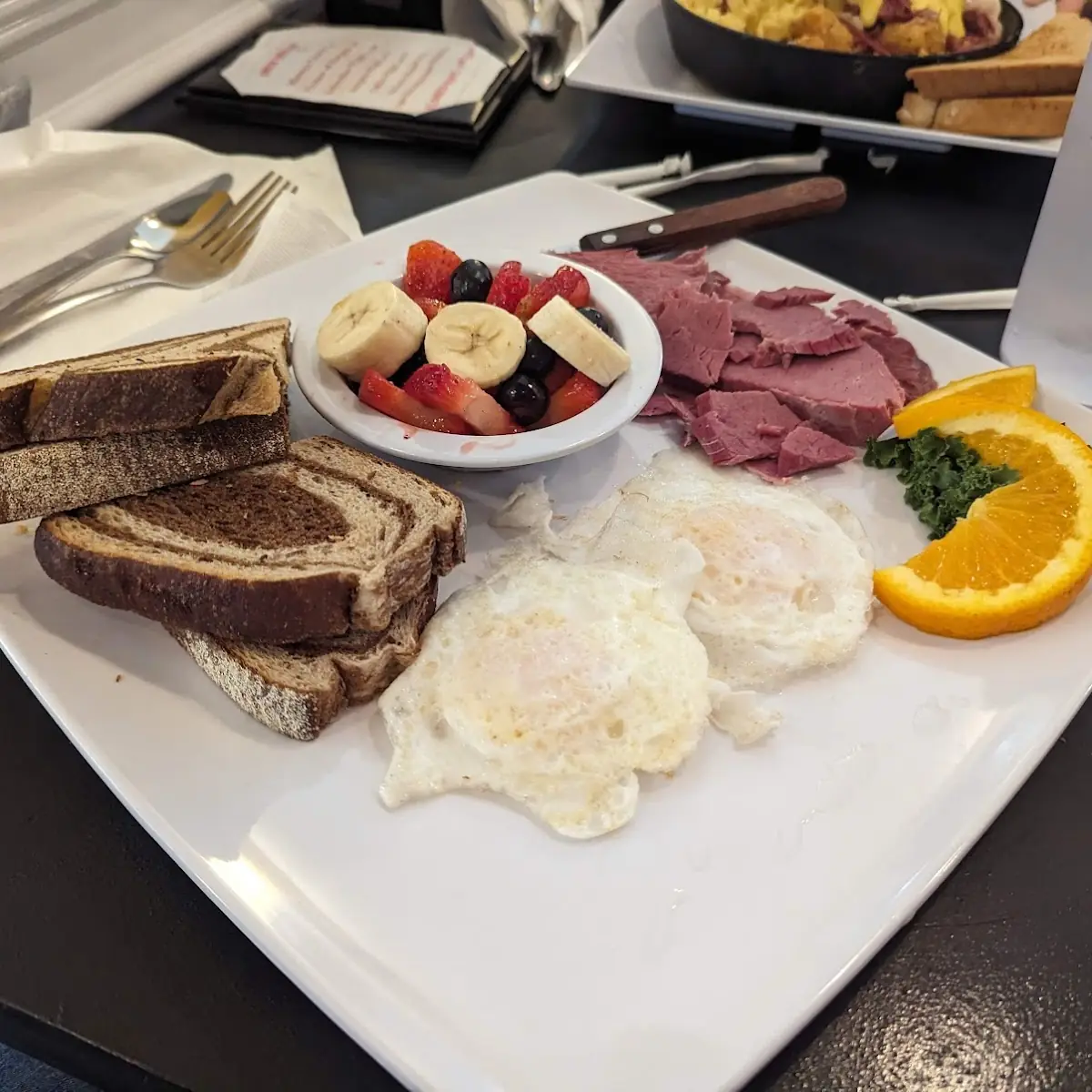 Sliced Corned Beef and Eggs