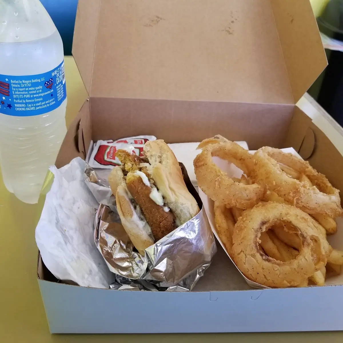 Crab Burger Onion Rings