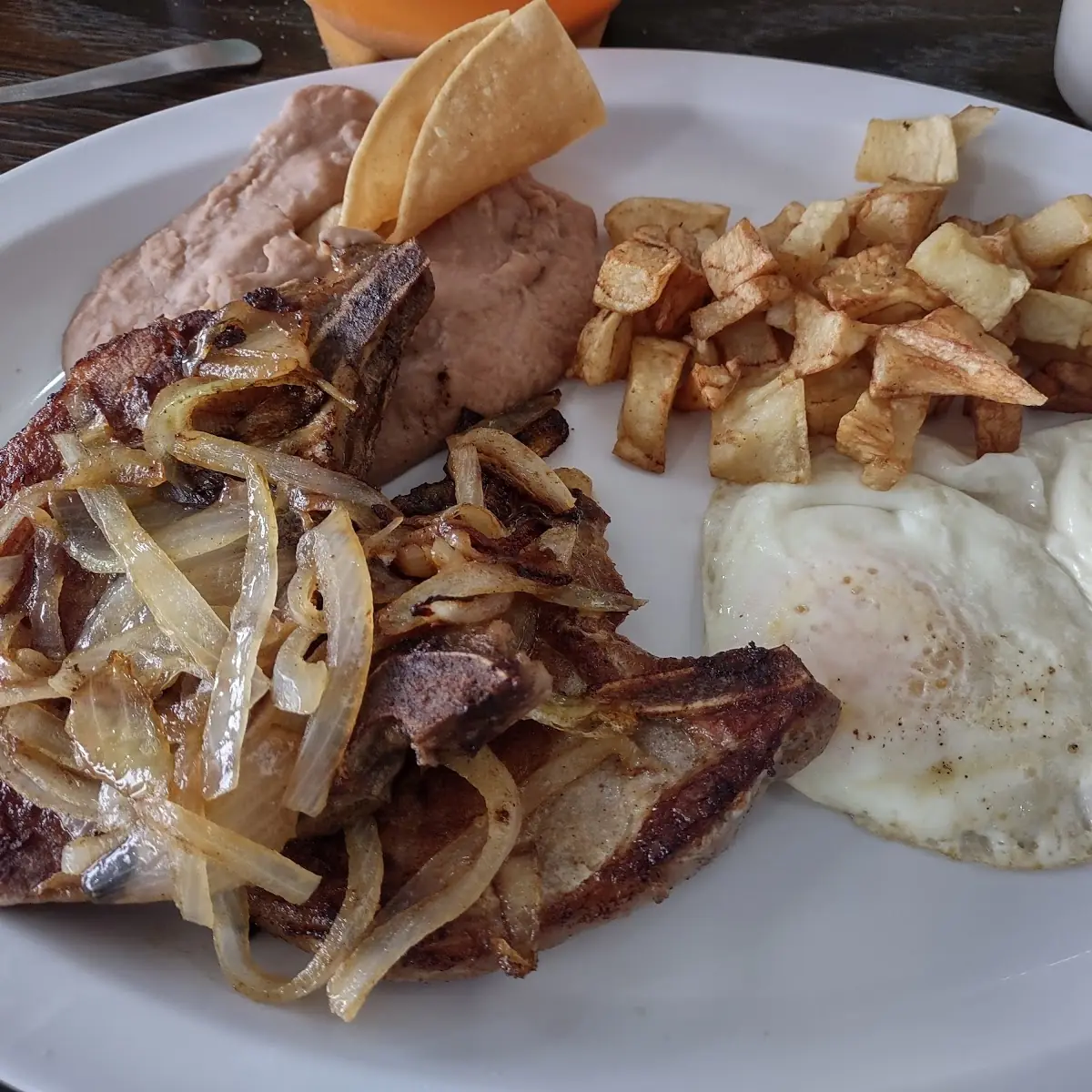 Barbacoa and Two Eggs Beans