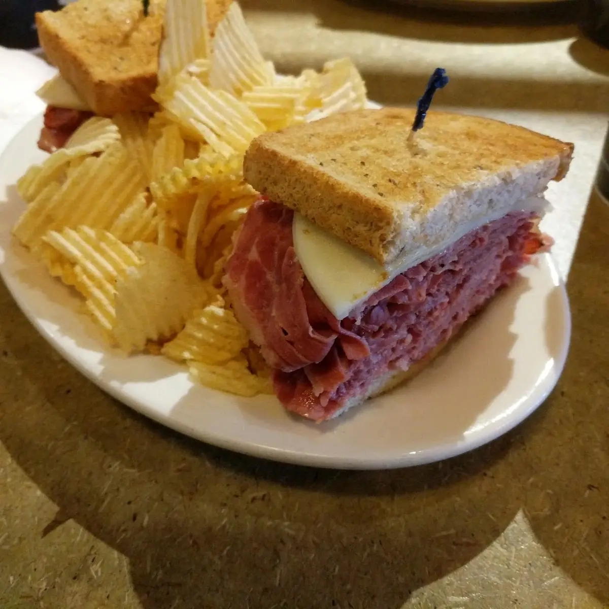 Roast Beef and Provolone Cheese Sandwich