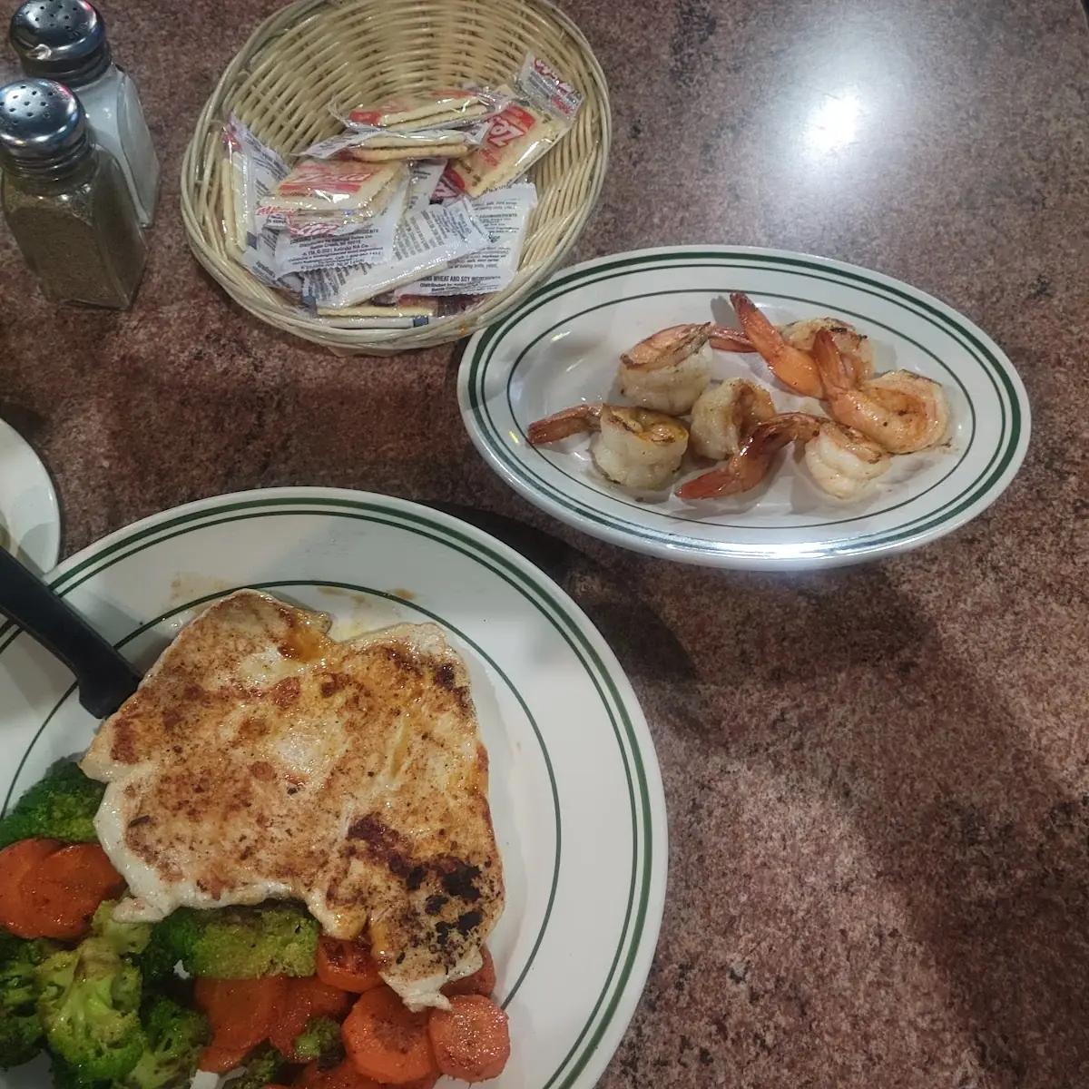 Grilled Chicken and Grilled Shrimp