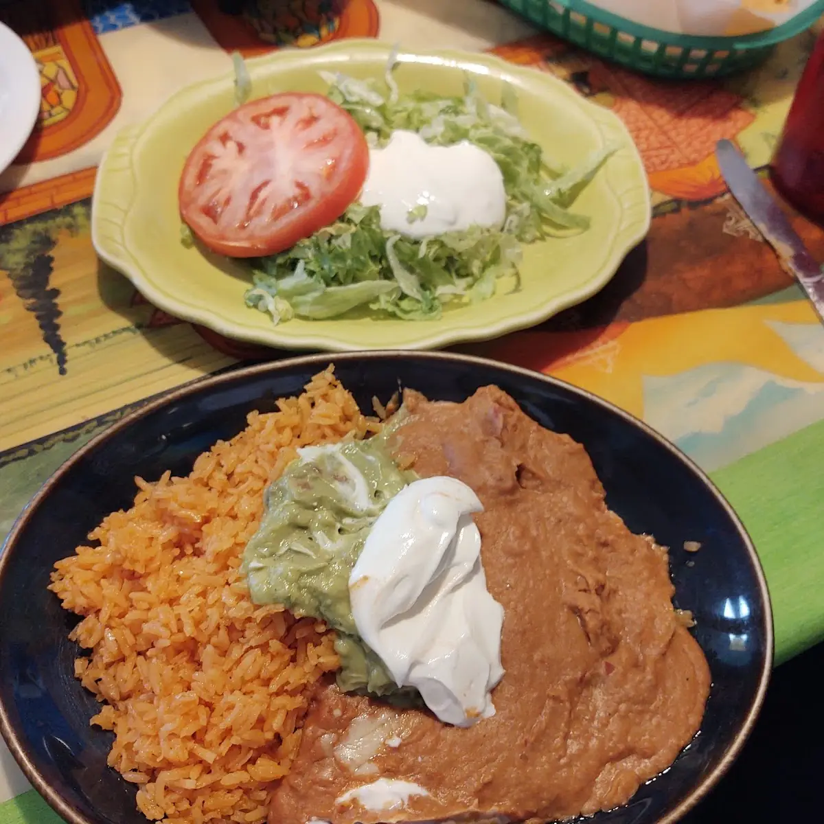 7. Beef Enchilada, Chile Relleno, Rice and Beans