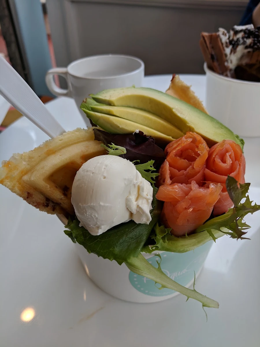 Smoked Salmon Waffle Cup