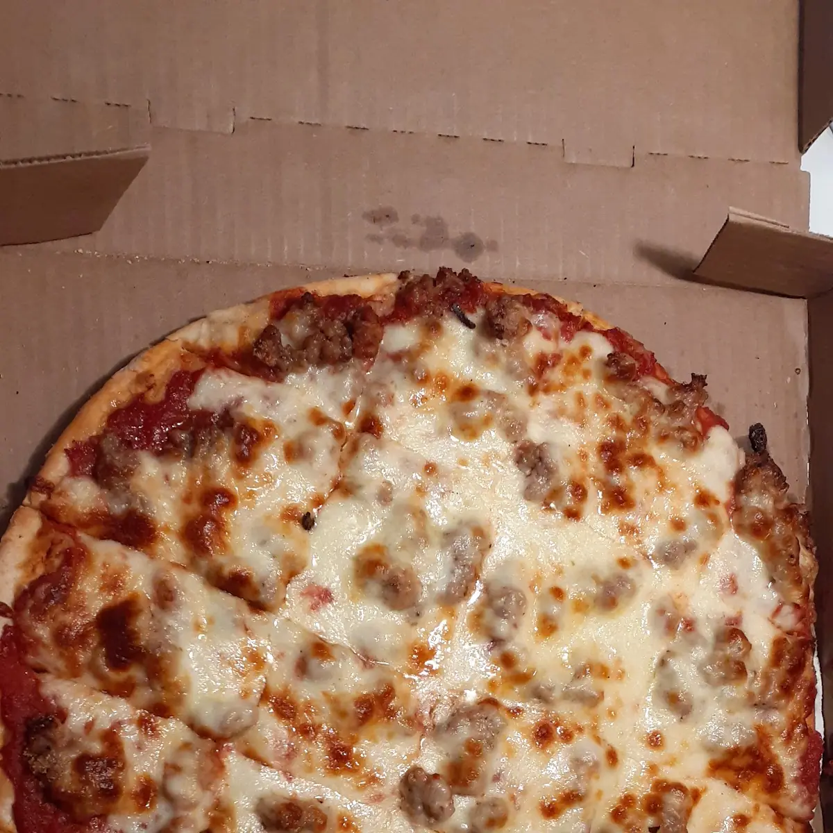 Sausage Thin Crust Cheese Pizza