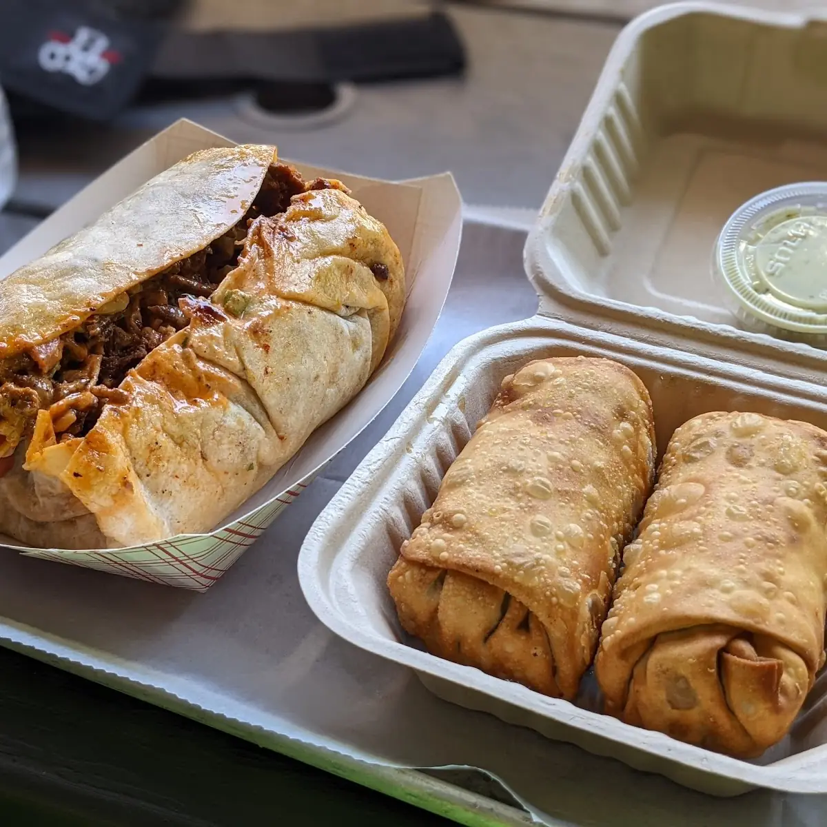Korean BBQ Pork Burrito & Tex-Mex Egg Rolls