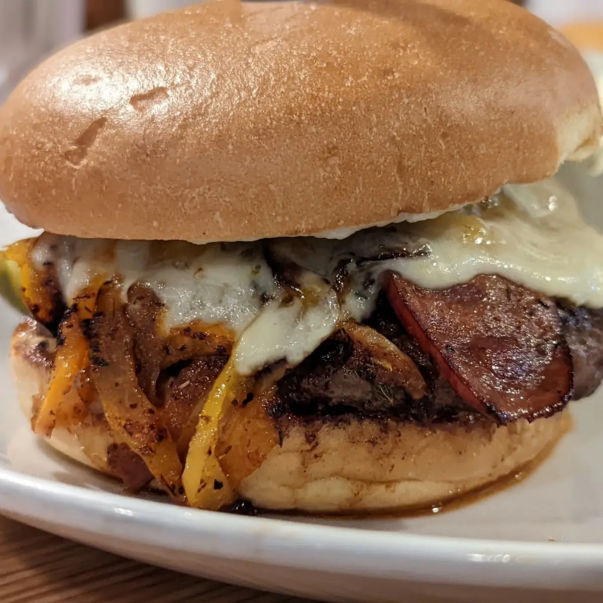 Mushroom Onion Swiss Burger