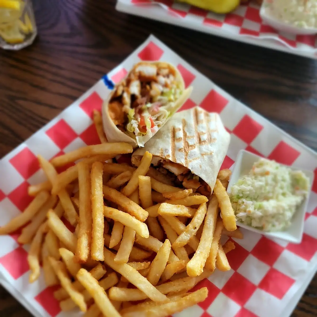 BBQ Chicken Stuffed Wrap with Fries
