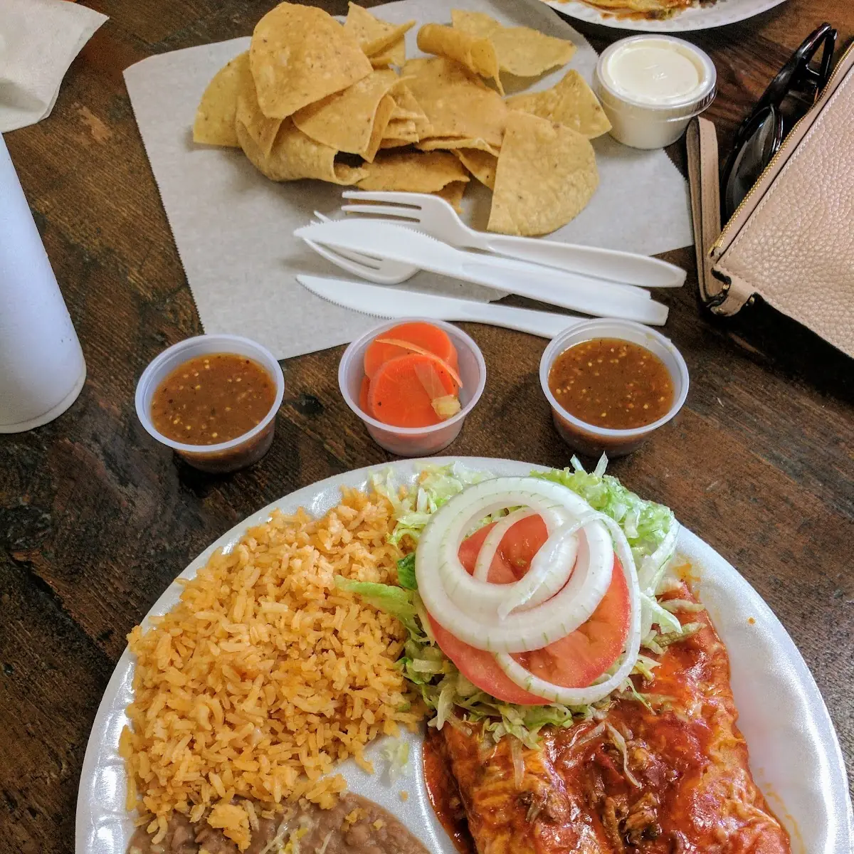 Beef Enchiladas with Refried Beans