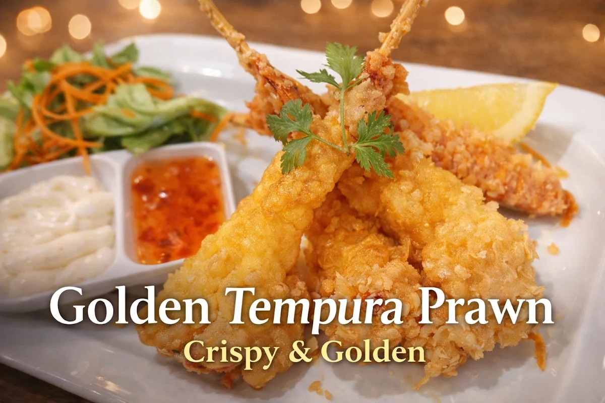 Golden Tempura Prawn, Aura Thai Restaurant (Narrabeen)
