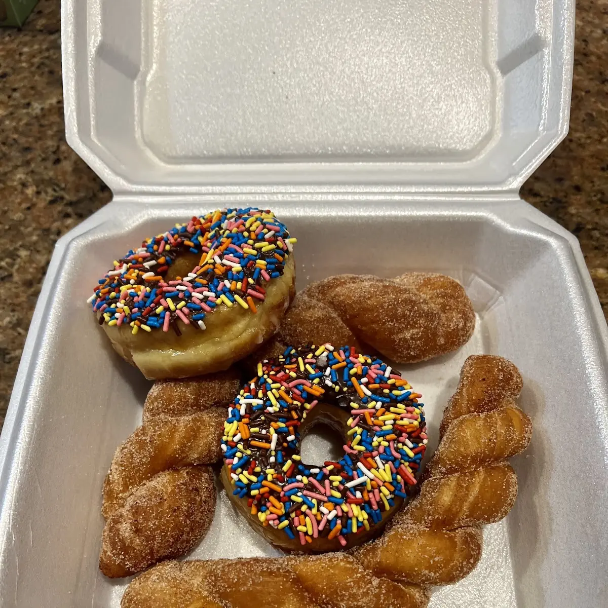 Cinnamon Twists and Chocolate Sprinkle Donuts
