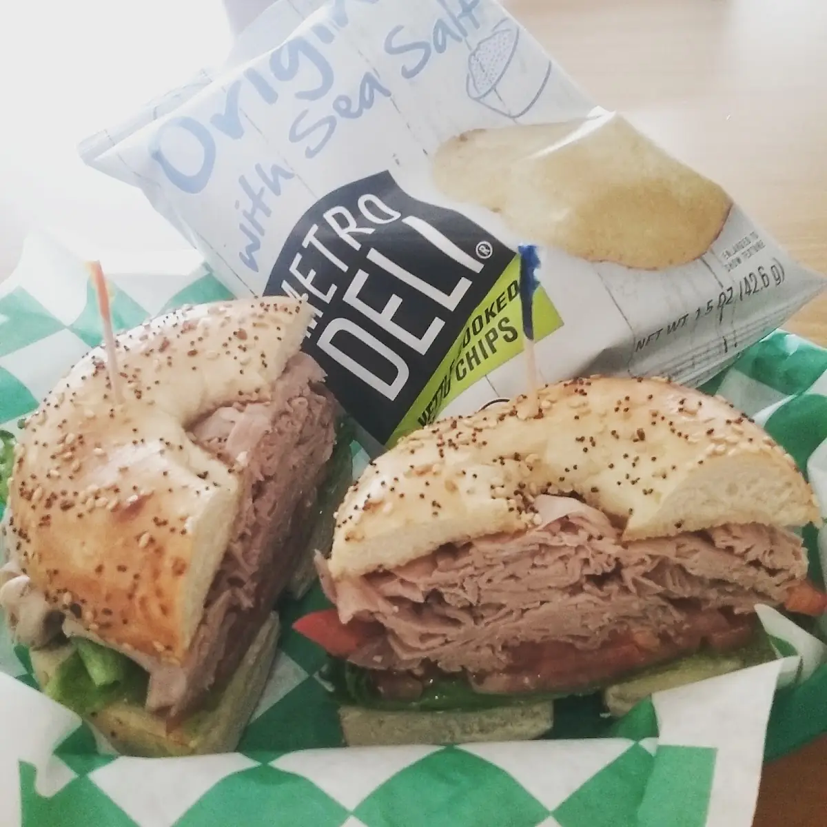 Roast Beef on an Everything Bagel