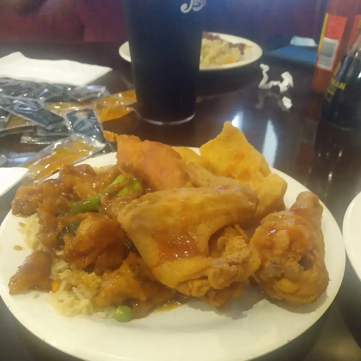 Frid Chicken with Mixed Vegetable Fried Rice