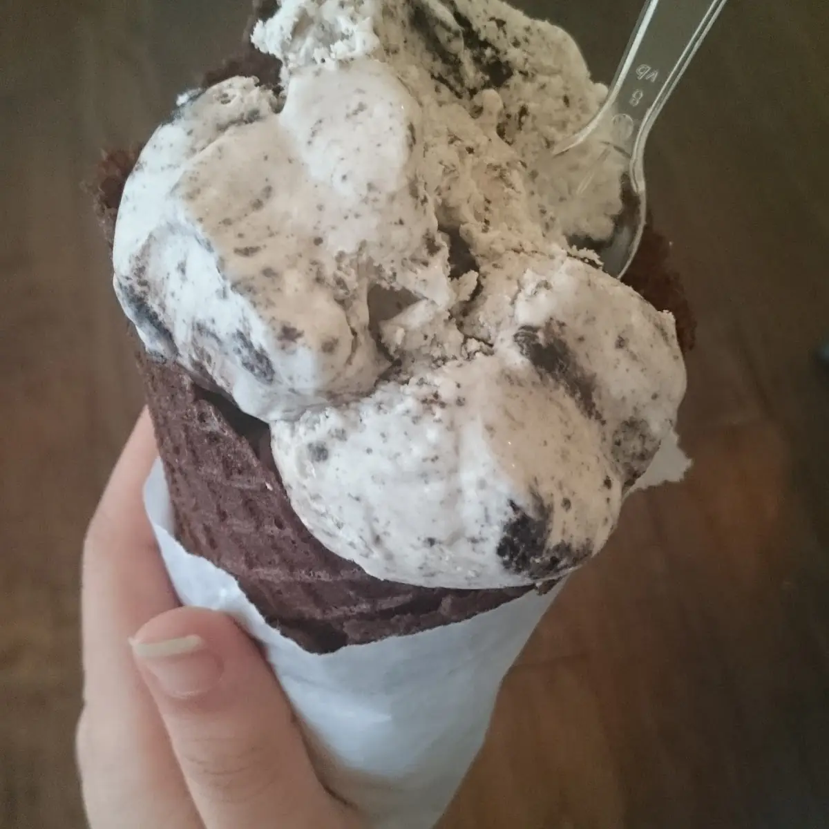 Homemade Chocolate Waffle Cone
